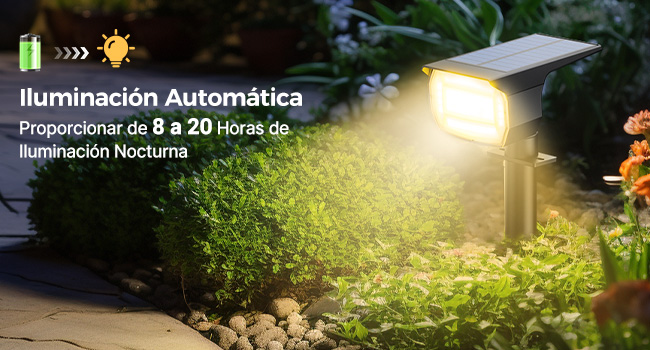 luces solares led exterior jardin