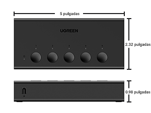 HDMI Switch 4K 60Hz 5 Entradas 1 Salida