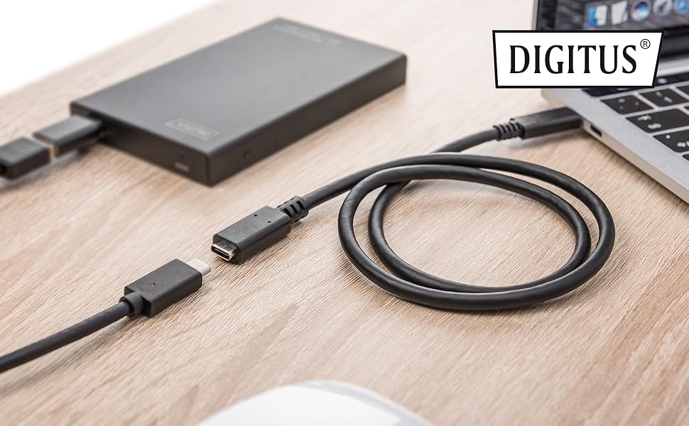 DIGITUS Cable USB, USB-A,USB-C,Type-C, USB