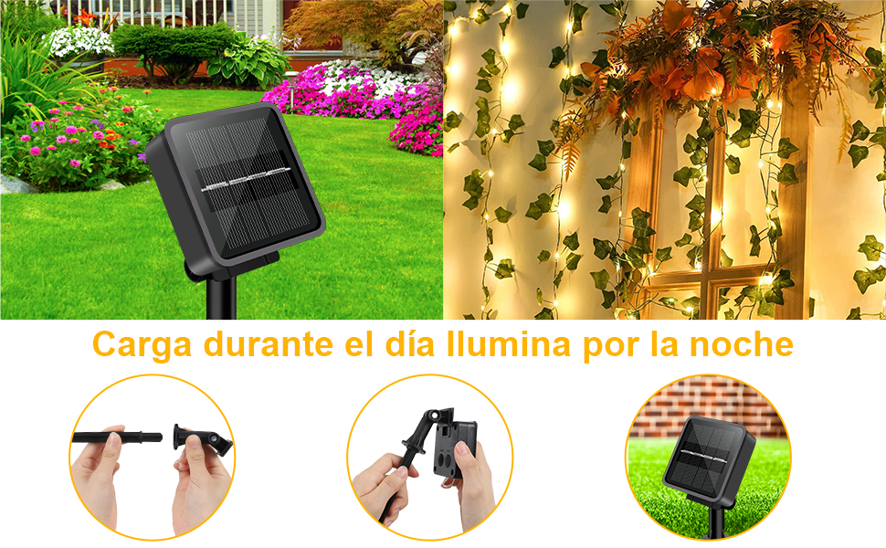 Guirnaldas Luces Led Solares Exterior Solar