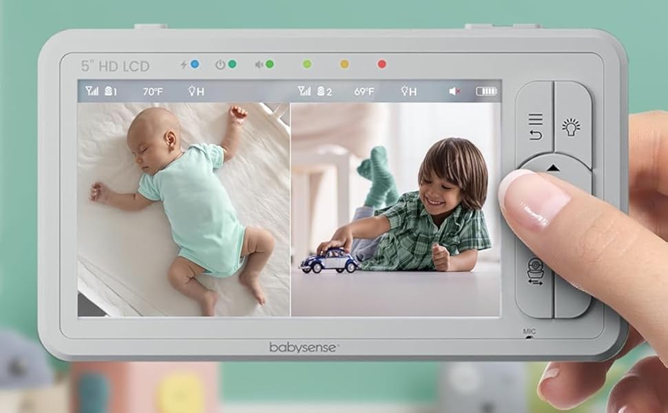 Monitor de Video para Bebé Babysense HD S2 - Pantalla Dividida