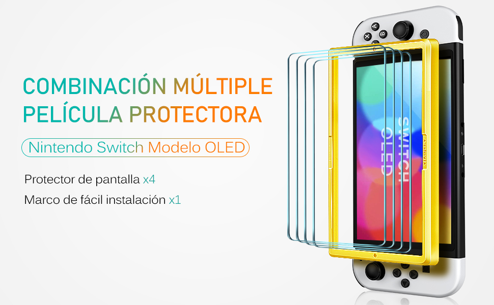 Protector de Pantalla Compatible con Nintendo Switch OLED