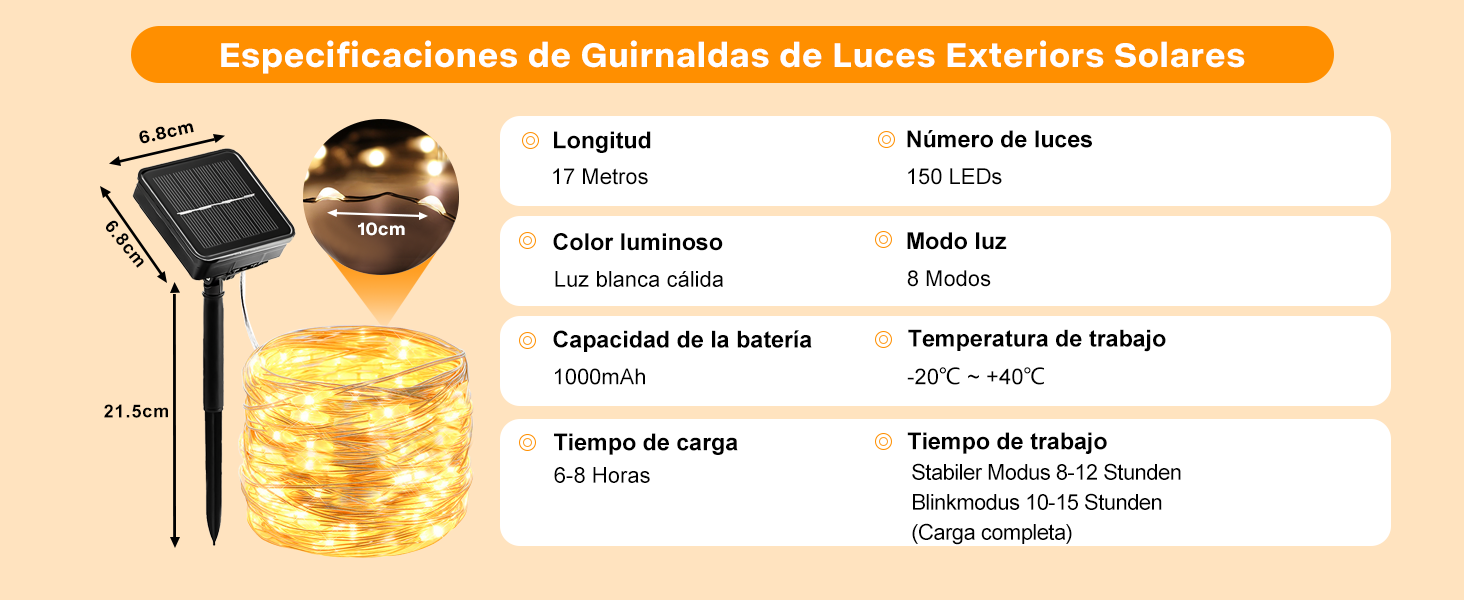 luces led solares para exteriores