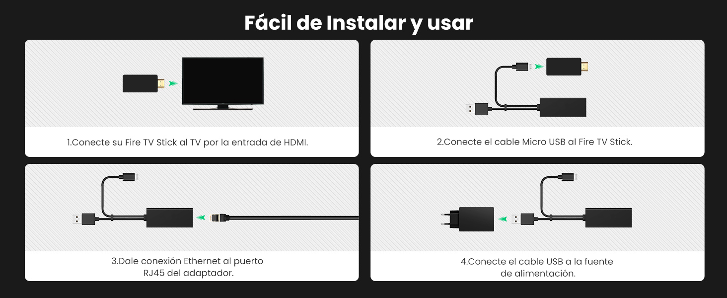 adaptador micro usb rj45 facil de usar