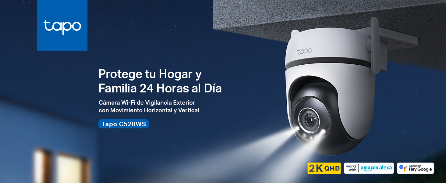 Tapo C520WS - Cámara inteligente Wi-Fi de Vigilancia 360º 2K QHD