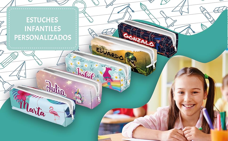 Estuches personalizados, estuches colegio, estuches Disney, estuches escolares